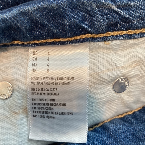 American Eagle Tom Girl Shortie Jean Shorts Size 4 - Picture 6 of 6